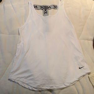 White Dri-Fit Nike tank top